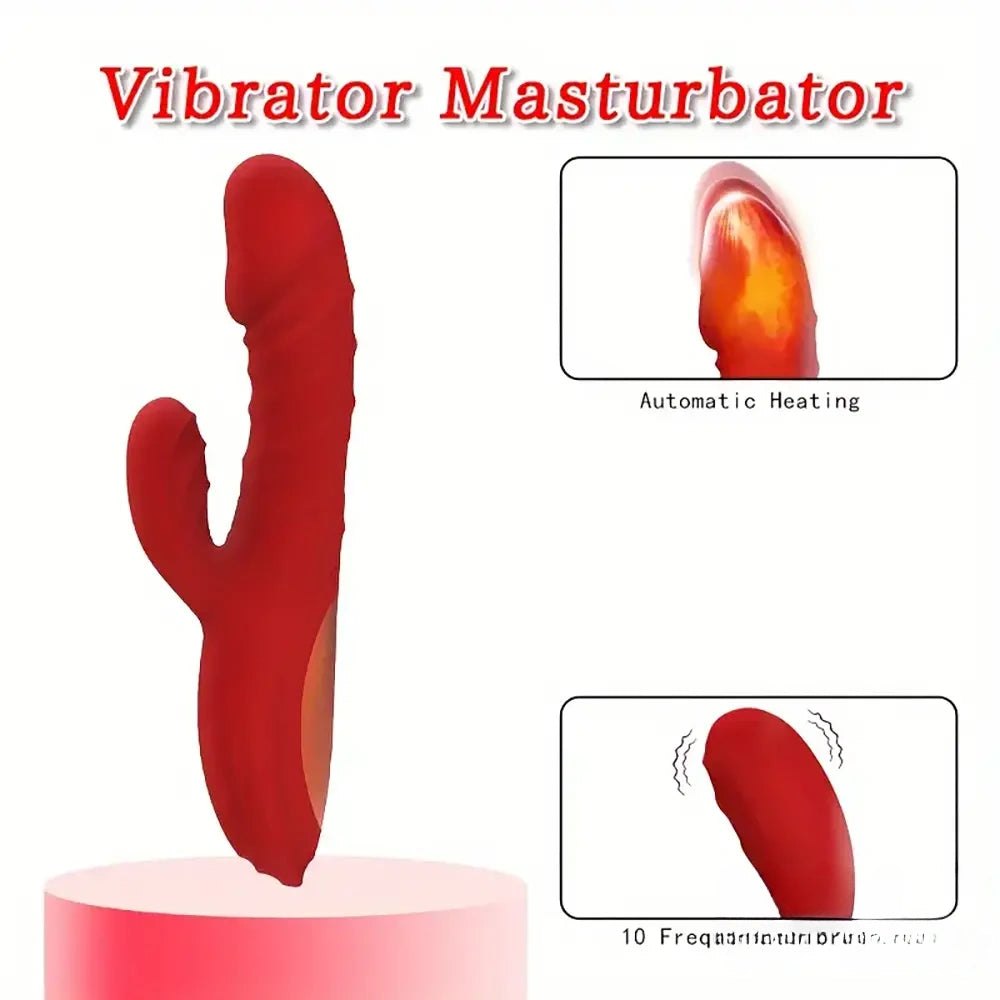 Purple Red Rabbit Vibrator 8.8in - Rabbit G-Spot Vibrator