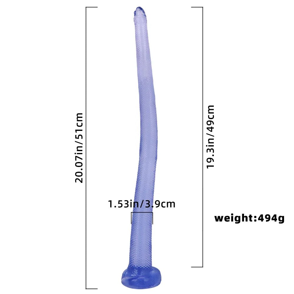 Purple Scale Snake Dildo - Realistic Dual Density Dildo