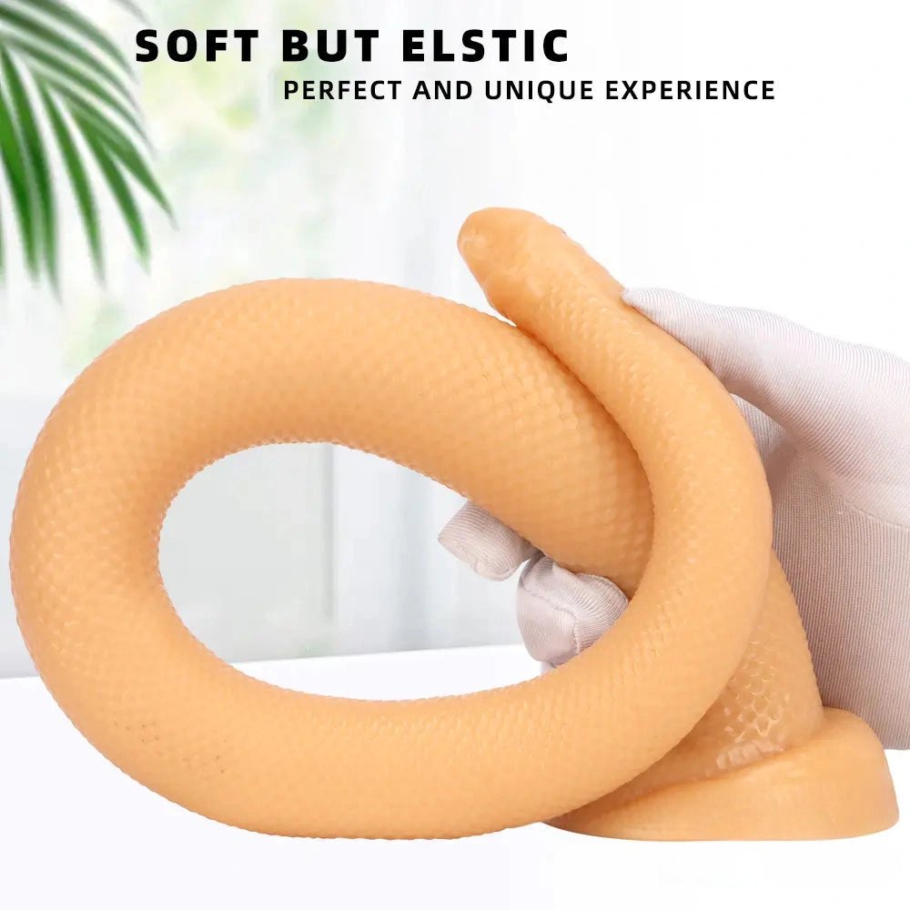 Purple Scale Snake Dildo - Realistic Dual Density Dildo