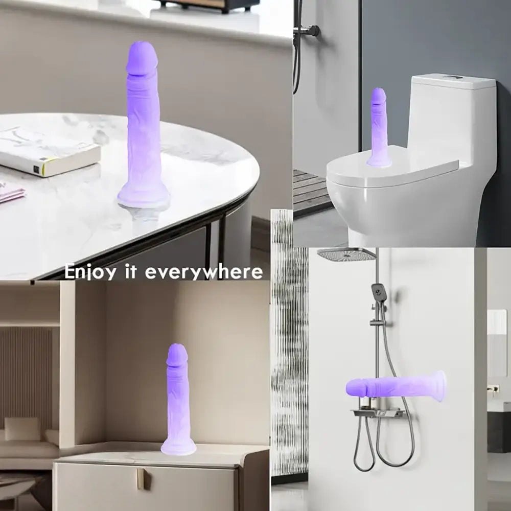 Purple Realistic Dildo 7.48 in - Silicone Realistic Dildo