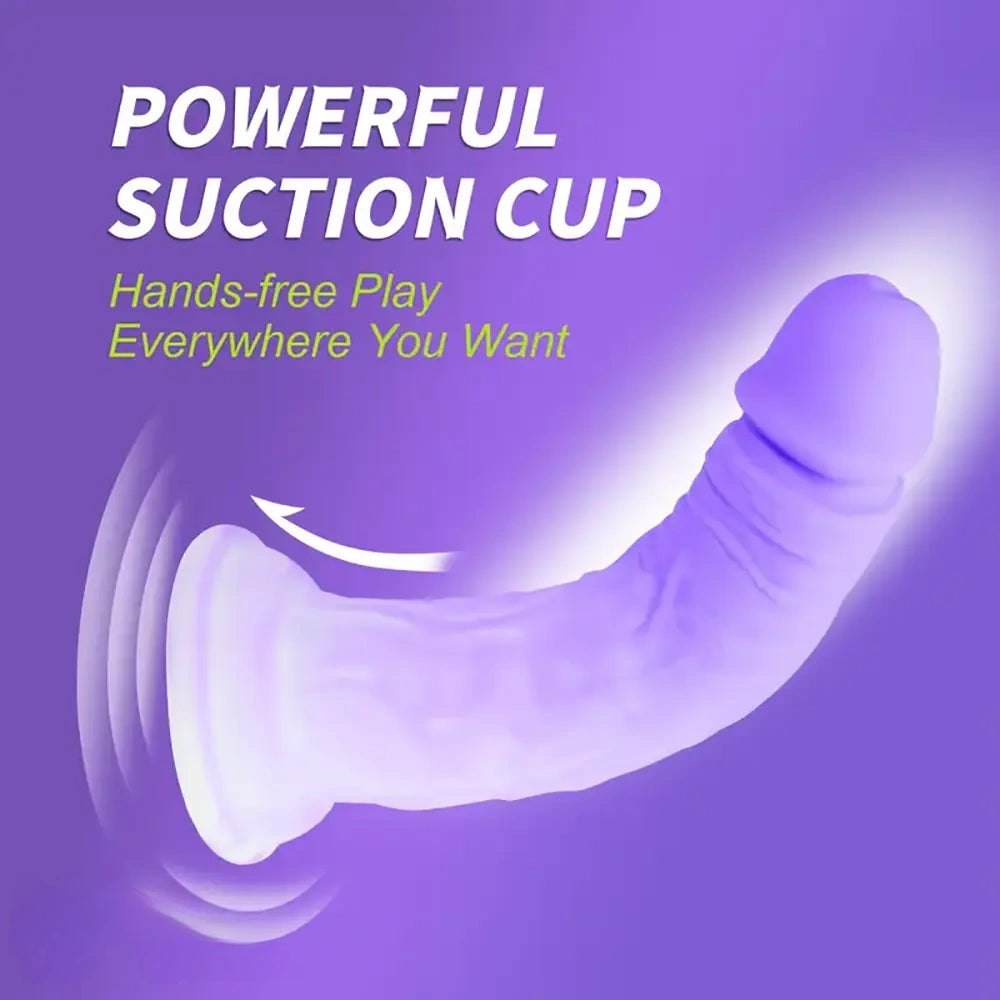 Purple Realistic Dildo 7.48 in - Silicone Realistic Dildo