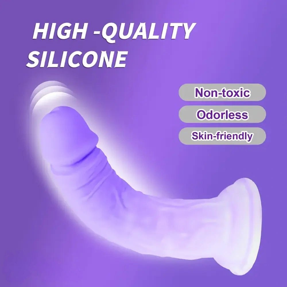 Purple Realistic Dildo 7.48 in - Silicone Realistic Dildo