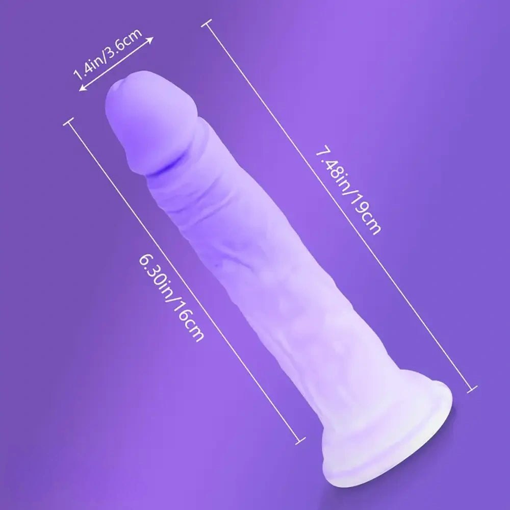 Purple Realistic Dildo 7.48 in - Silicone Realistic Dildo
