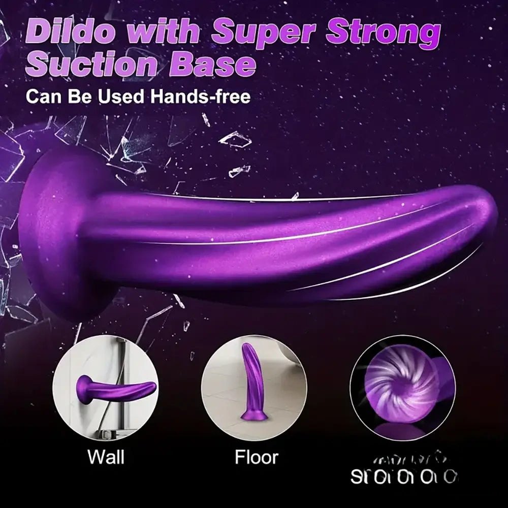 Purple Spiral Fantasy Dildo 6.69in - Silicone Fantasy Dildo
