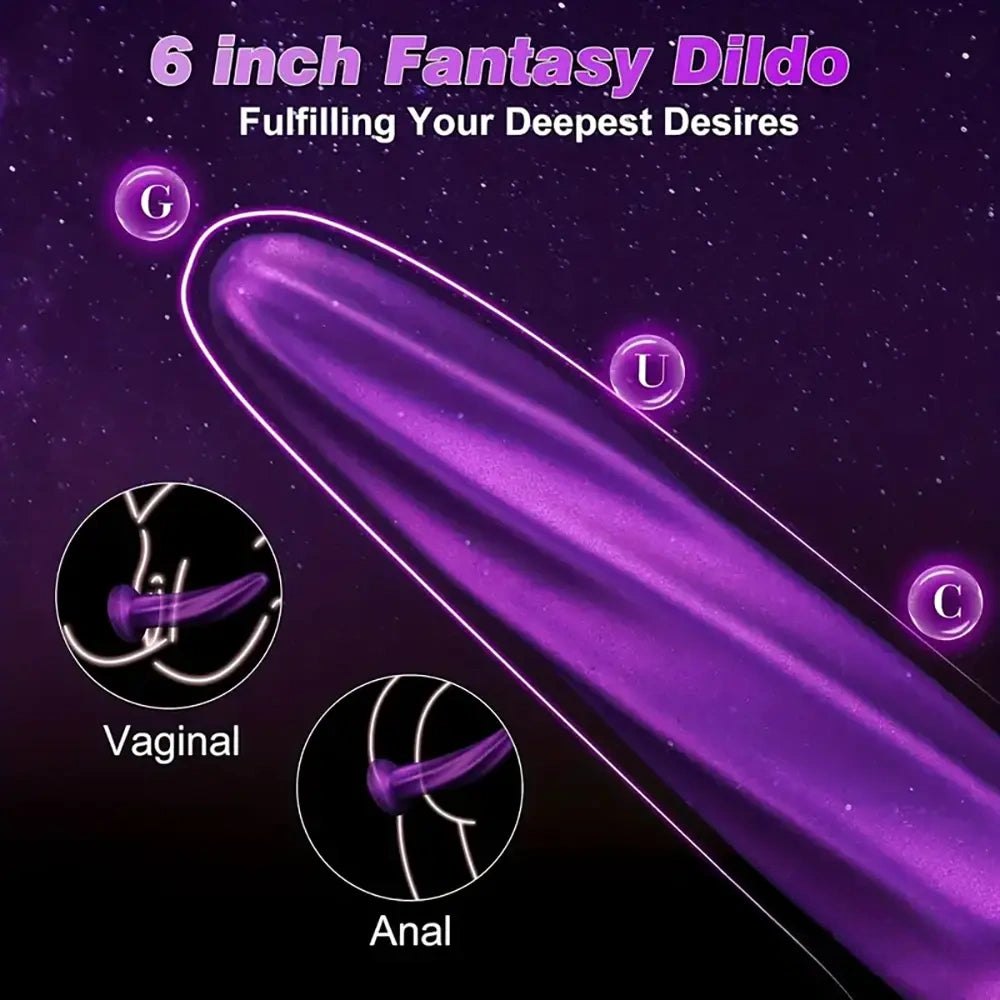 Purple Spiral Fantasy Dildo 6.69in - Silicone Fantasy Dildo