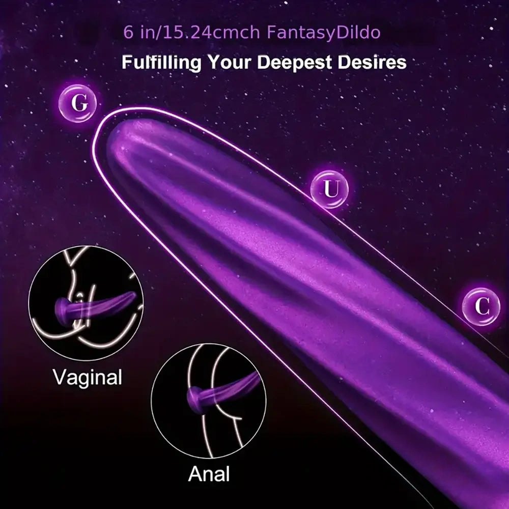 Purple Spiral Fantasy Dildo 6.69in - Silicone Fantasy Dildo