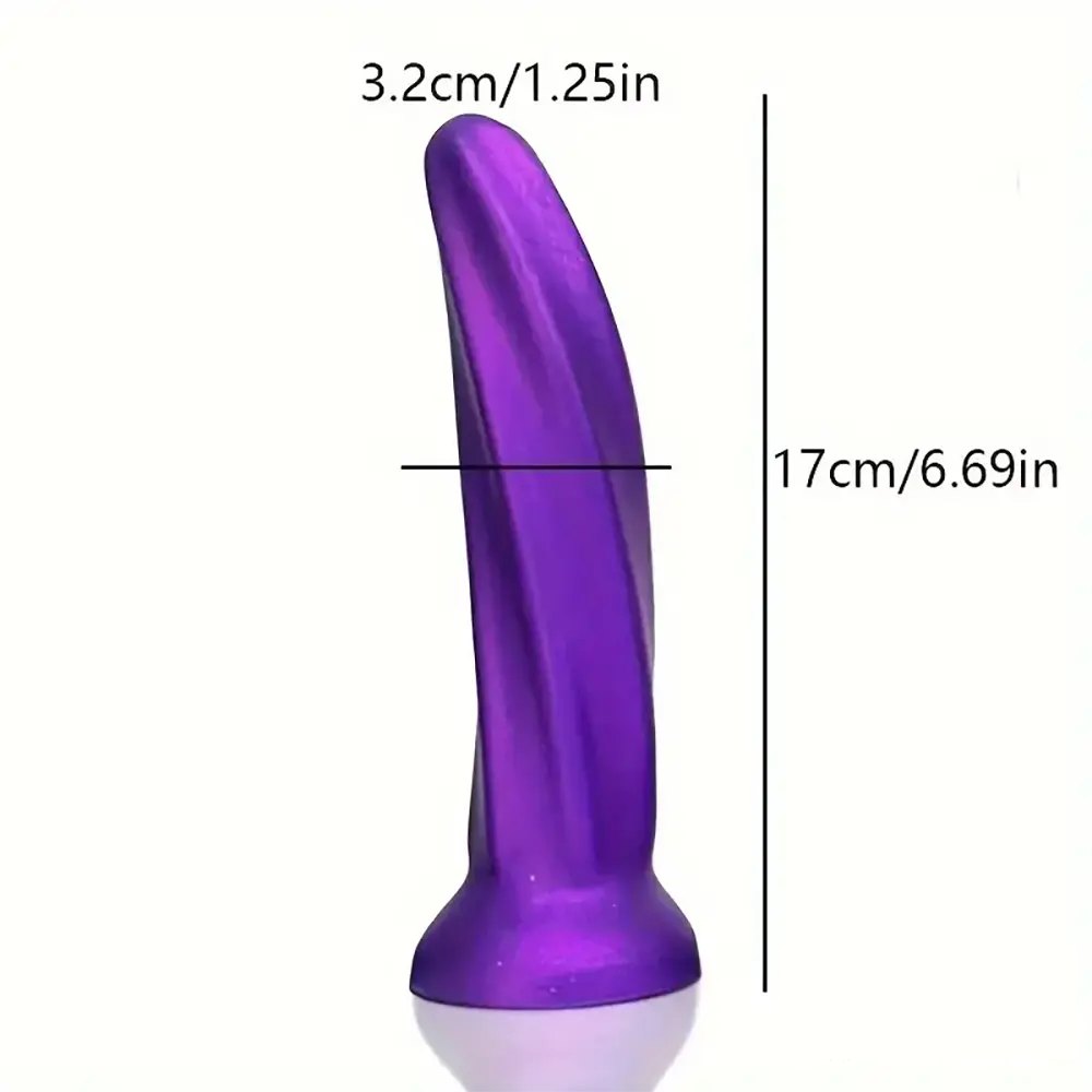 Purple Spiral Fantasy Dildo 6.69in - Silicone Fantasy Dildo