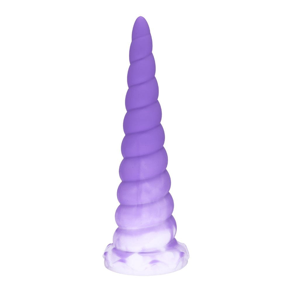 Purple Spiral Suction Cup Dildo - Silicone Suction Cup Dildo