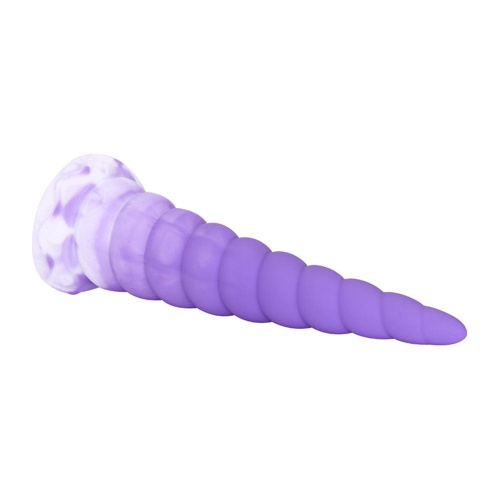 Purple Spiral Suction Cup Dildo - Silicone Suction Cup Dildo