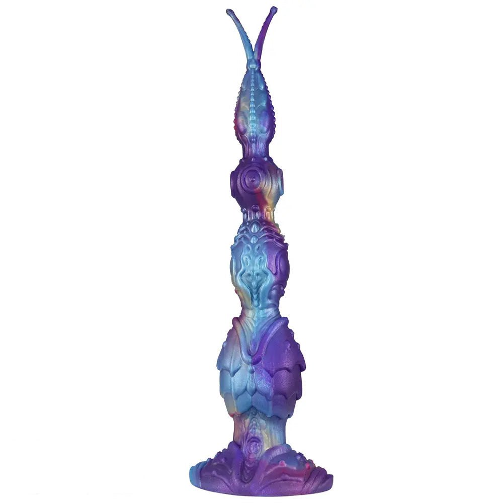 Iridescent Fantasy Tendril Dildo - Purple Teal Silicone Dildo