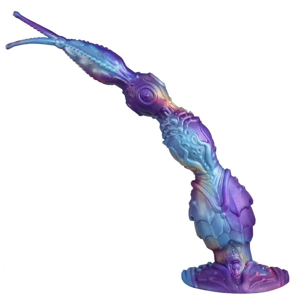 Iridescent Fantasy Tendril Dildo - Purple Teal Silicone Dildo