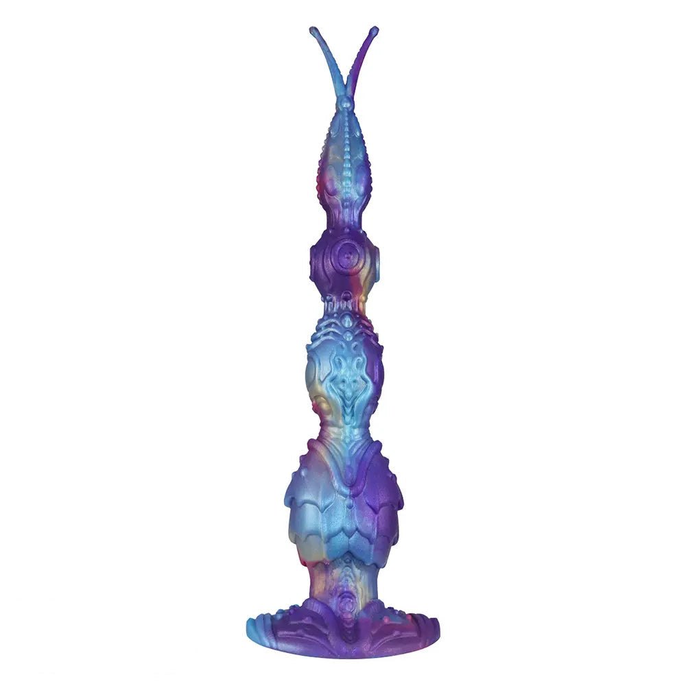 Iridescent Fantasy Tendril Dildo - Purple Teal Silicone Dildo