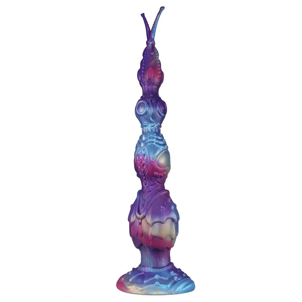 Iridescent Fantasy Tendril Dildo - Purple Teal Silicone Dildo