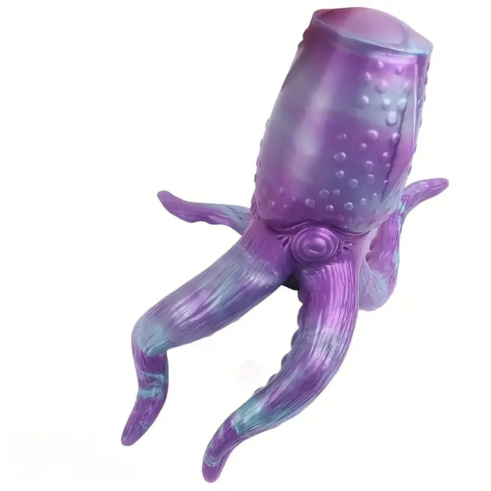 Purple Teal Octopus Fantasy Dildo - Silicone Tentacle Dildo