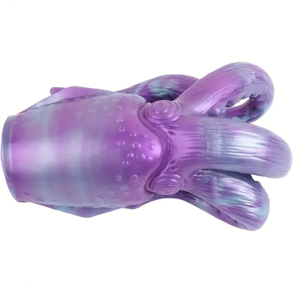 Purple Teal Octopus Fantasy Dildo - Silicone Tentacle Dildo