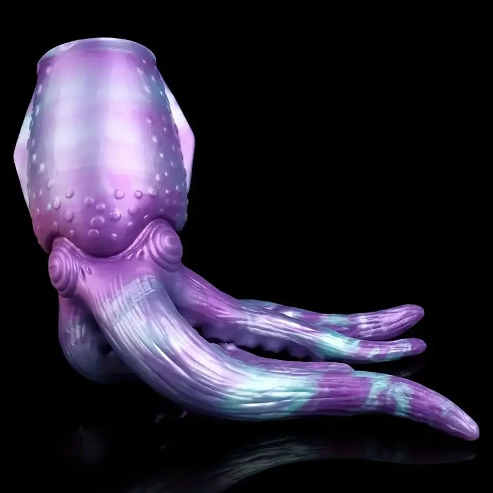 Purple Teal Octopus Fantasy Dildo - Silicone Tentacle Dildo