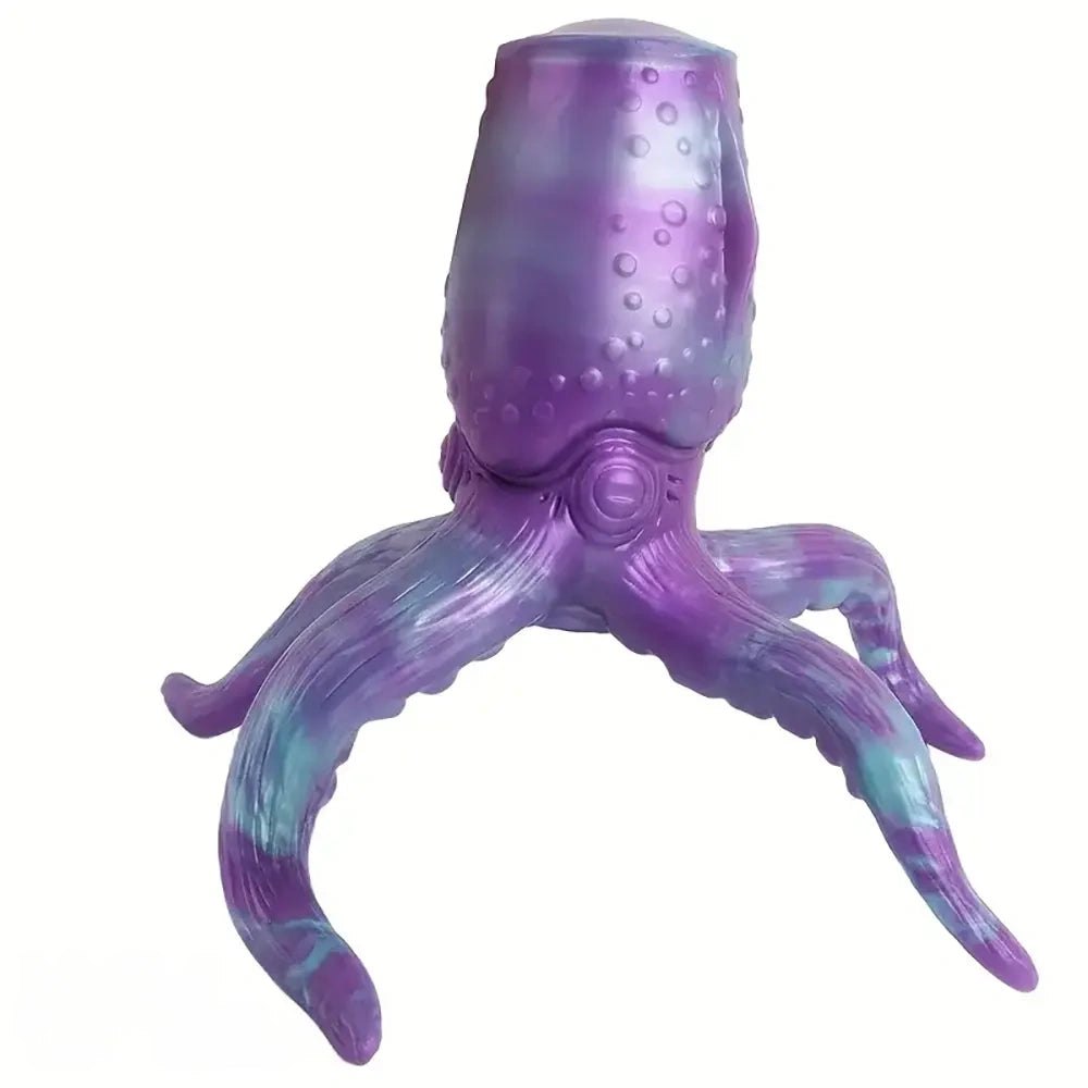 Purple Teal Octopus Fantasy Dildo - Silicone Tentacle Dildo