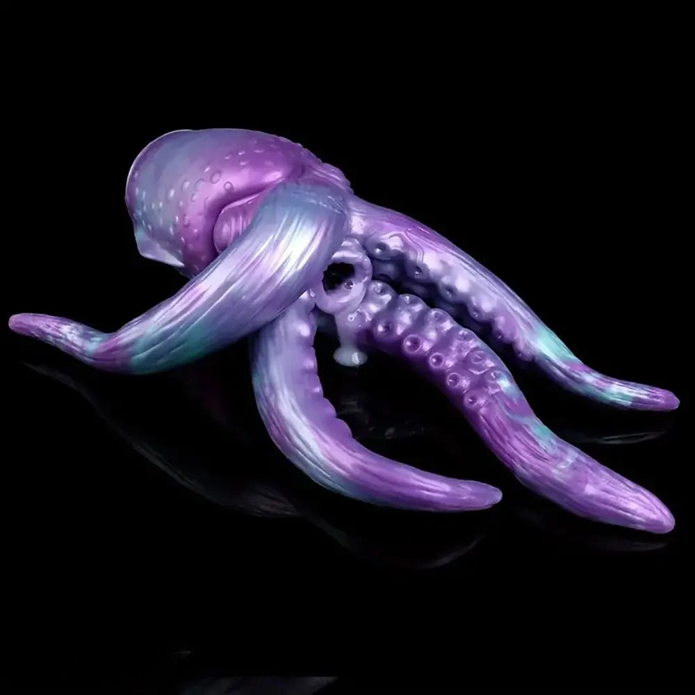 Purple Teal Octopus Fantasy Dildo - Silicone Tentacle Dildo