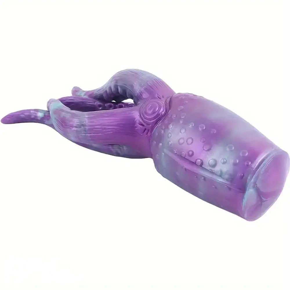 Purple Teal Octopus Fantasy Dildo - Silicone Tentacle Dildo