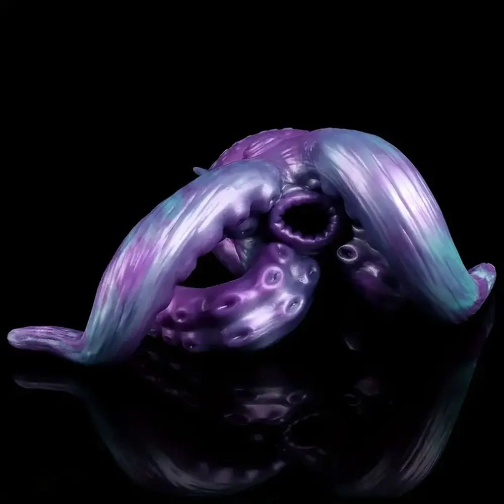 Purple Teal Octopus Fantasy Dildo - Silicone Tentacle Dildo