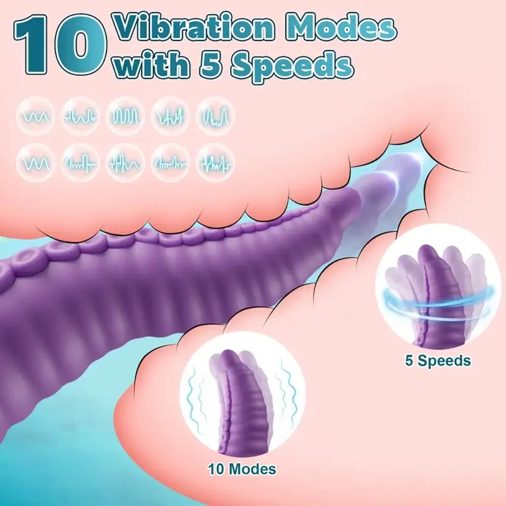 Purple Tentacle Fantasy Dildo - Silicone Tentacle Toy