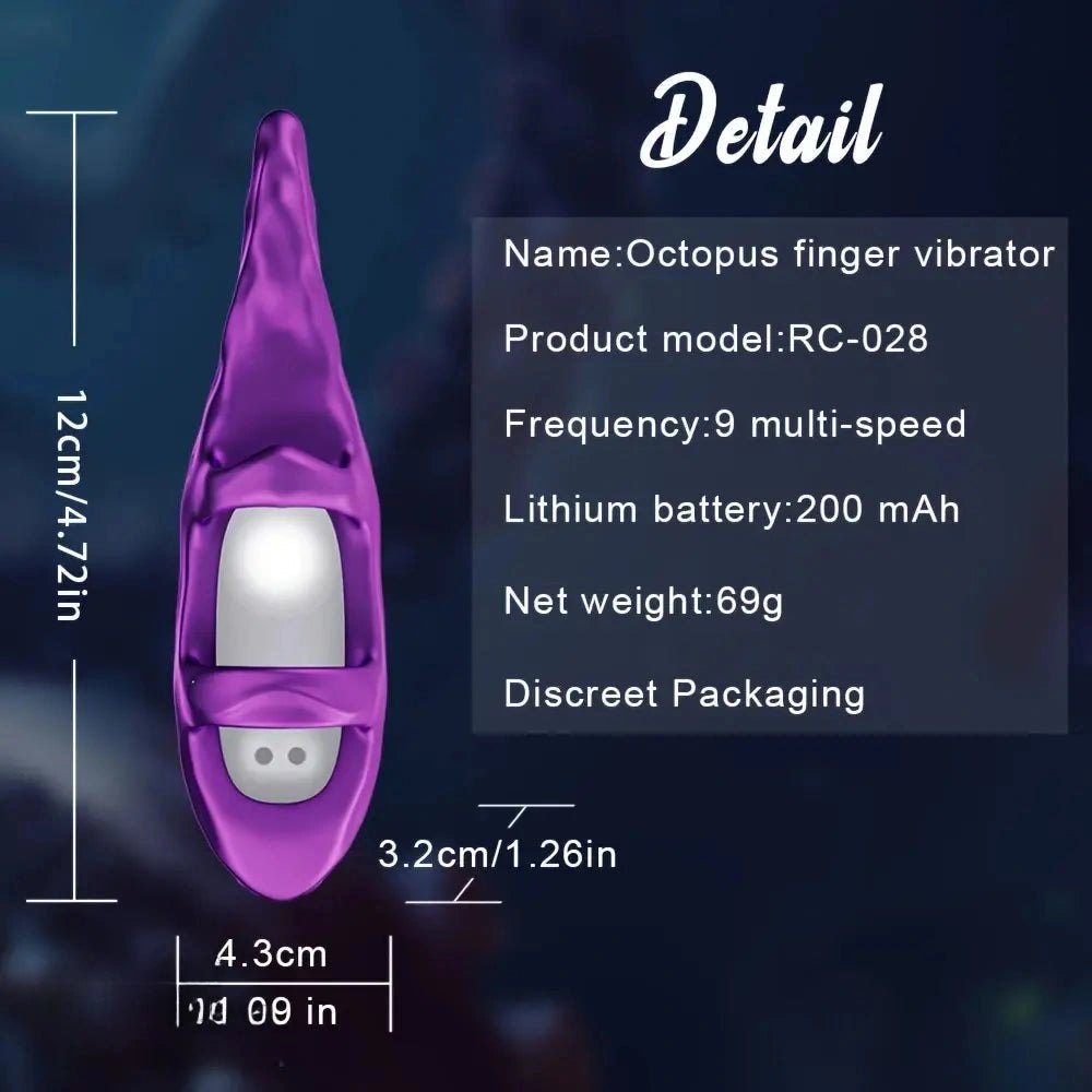 Purple Tentacle Finger Sleeve - Silicone Finger Sleeve