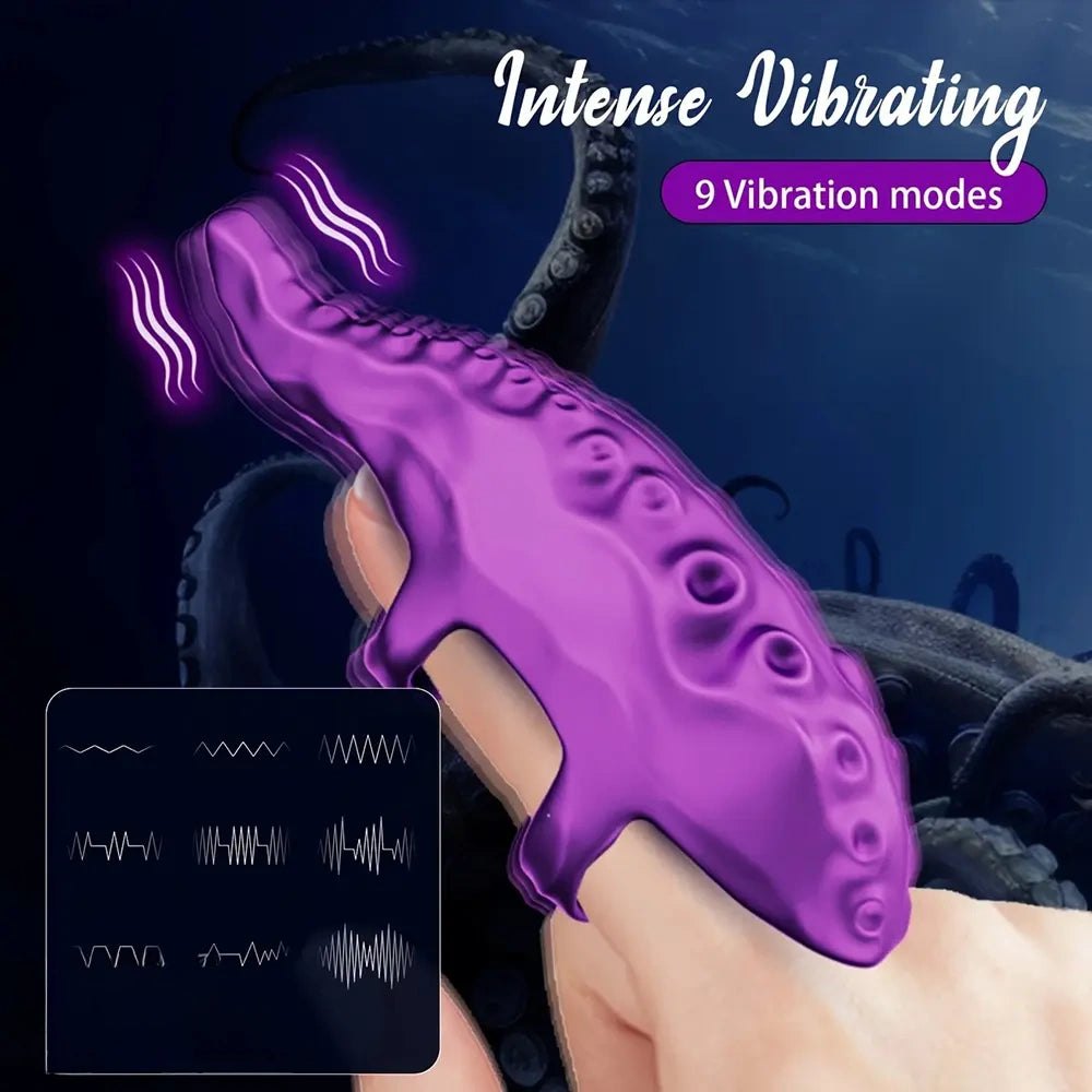 Purple Tentacle Finger Sleeve - Silicone Finger Sleeve