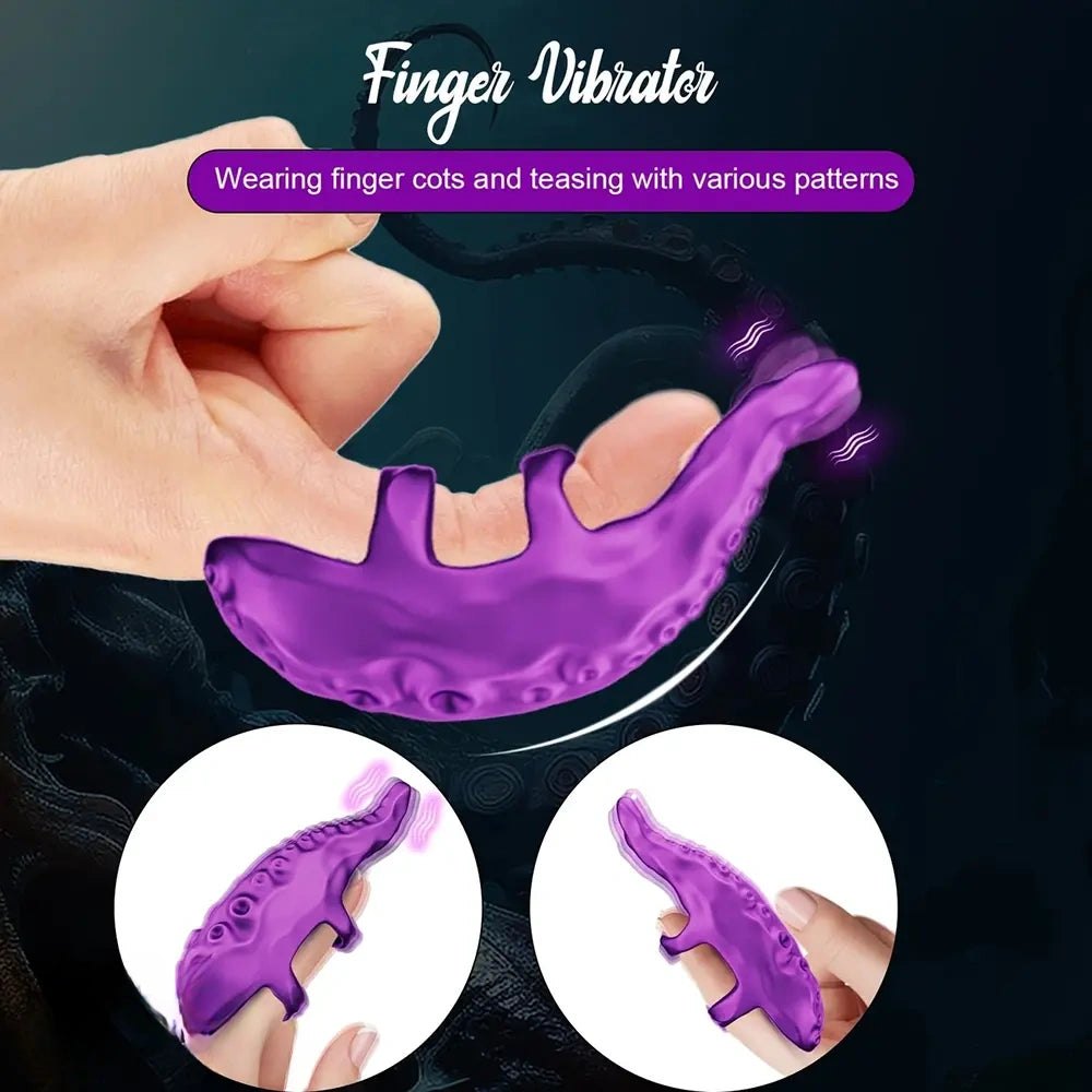 Purple Tentacle Finger Sleeve - Silicone Finger Sleeve