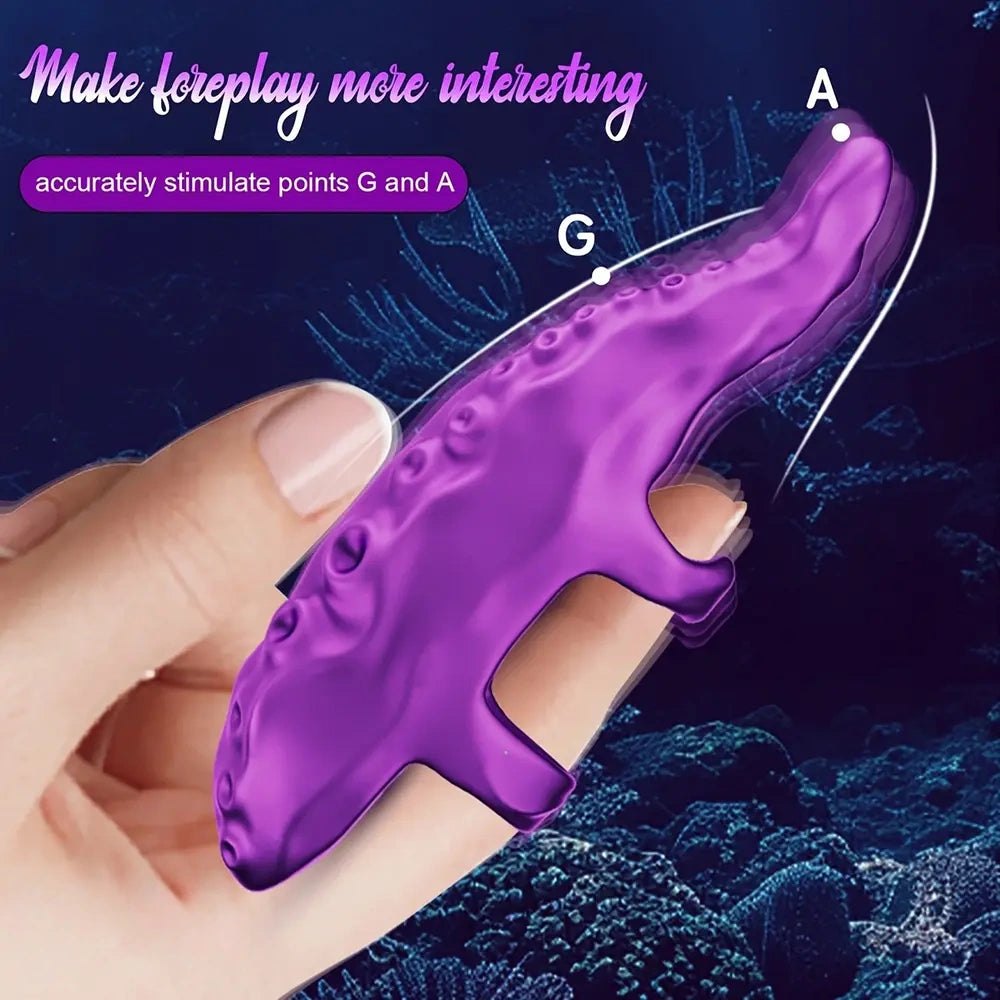 Purple Tentacle Finger Sleeve - Silicone Finger Sleeve