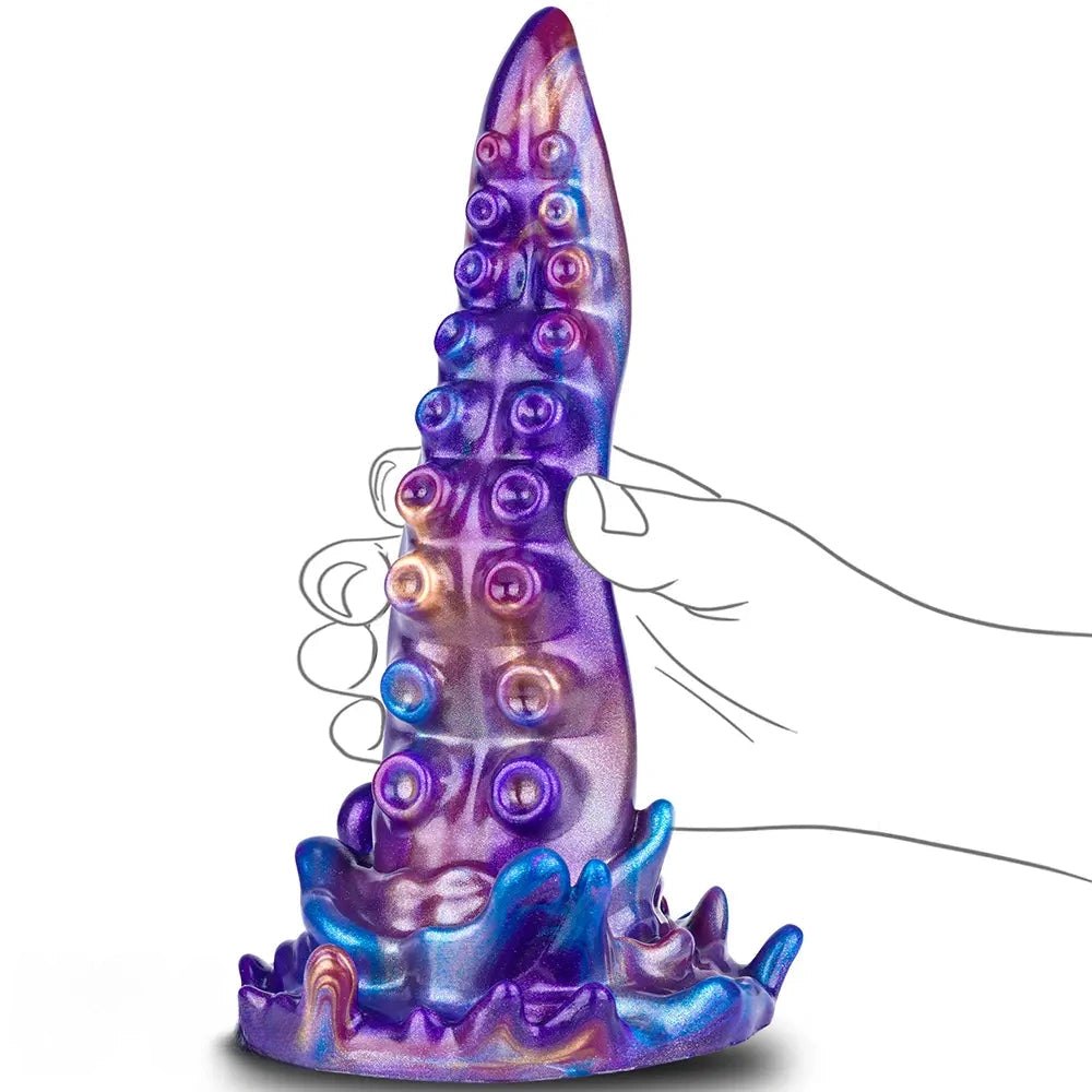 Purple Tentacle Riding Dildo - Fantasy Tentacle Dildo