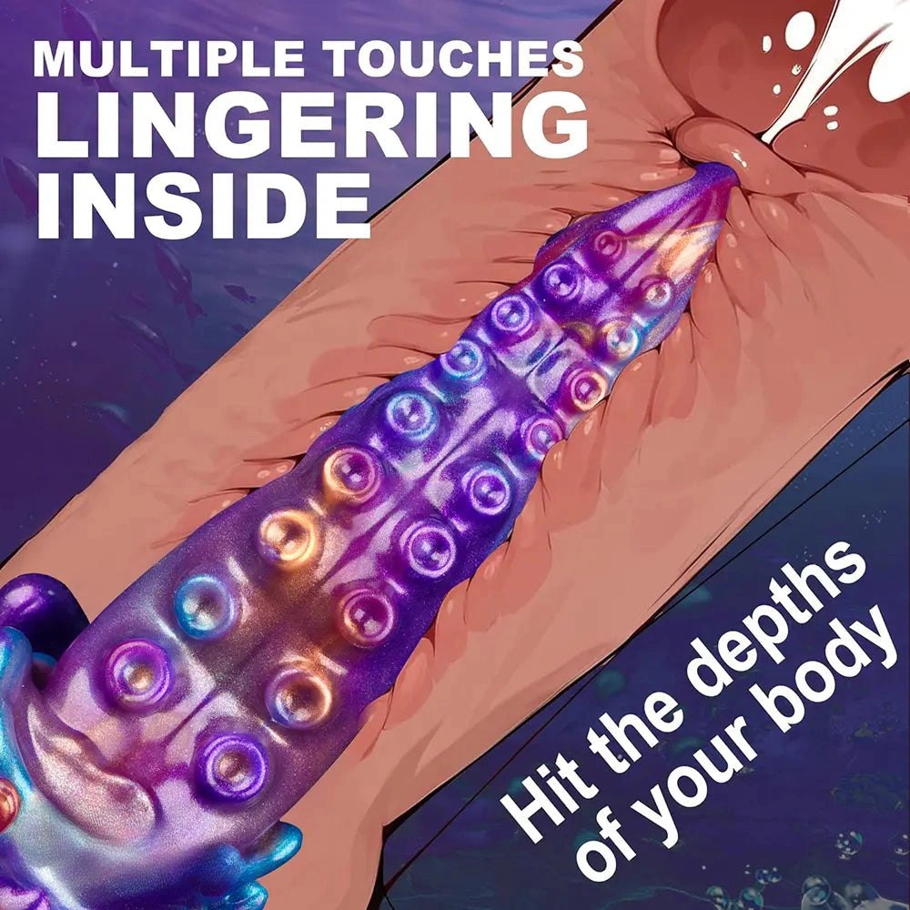 Purple Tentacle Riding Dildo - Fantasy Tentacle Dildo