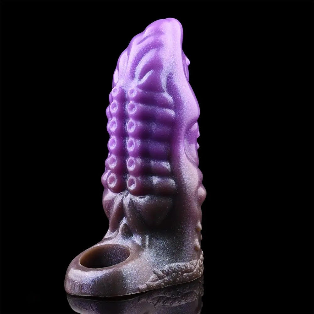 Purple Tentacle Hollow Fantasy Sleeve - Silicone Fantasy Dildo