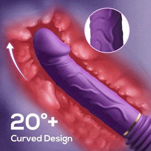Purple Thrusting Sex Machine - Vibrating Dildo Machine