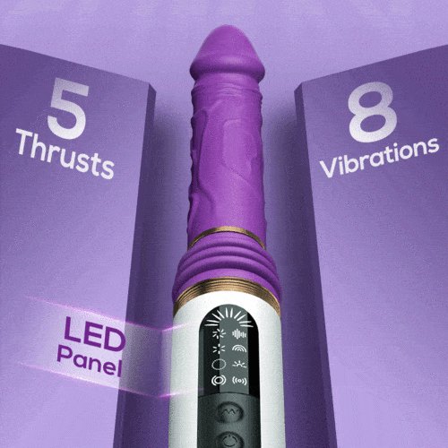 Purple Thrusting Sex Machine - Vibrating Dildo Machine