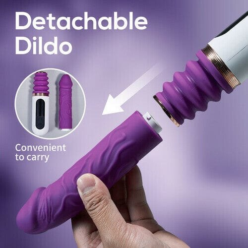 Purple Thrusting Sex Machine - Vibrating Dildo Machine