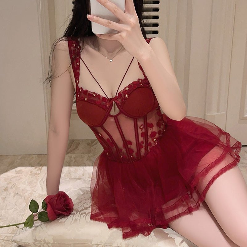 Push-Up Lace Ruffle Babydoll - Sexy Babydoll Lingerie
