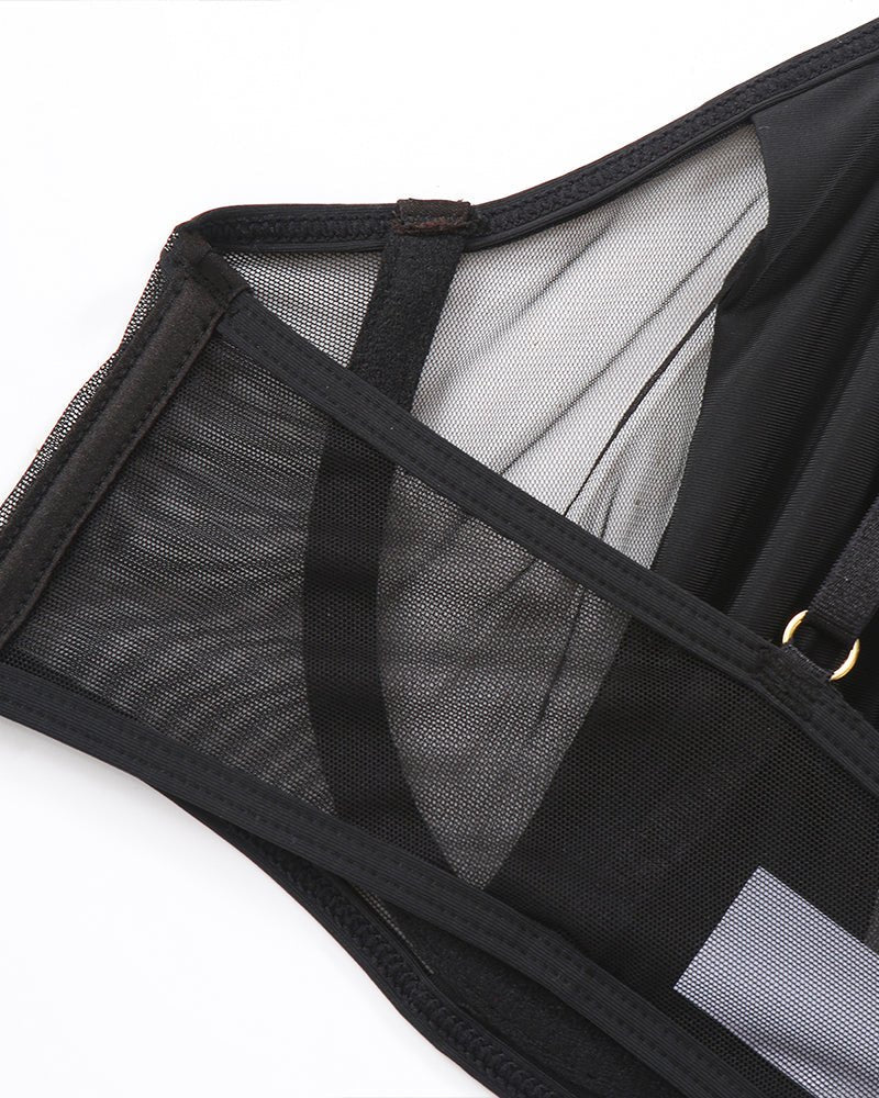 Push-Up Mesh Corset Bra Set - Lingerie Set for Women