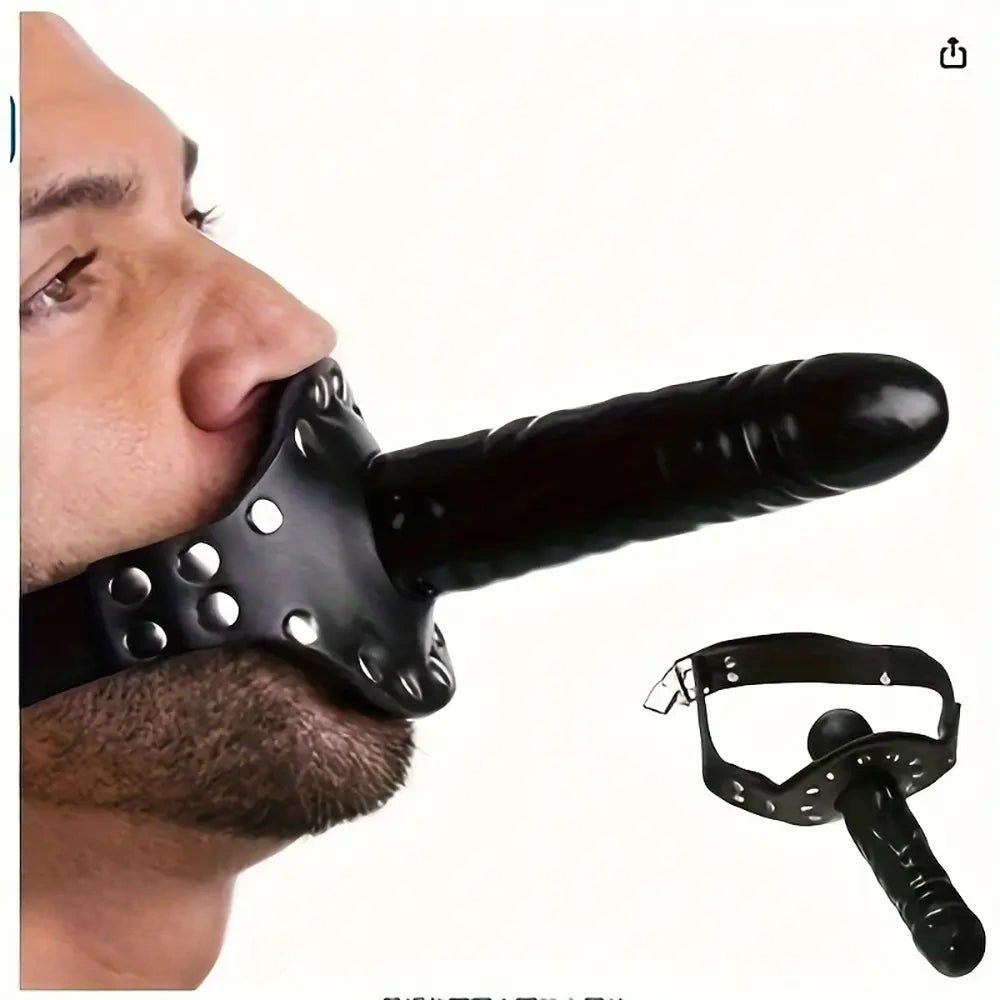 PVC Chin Strap Dildo Harness - Face Strap-On Dildo