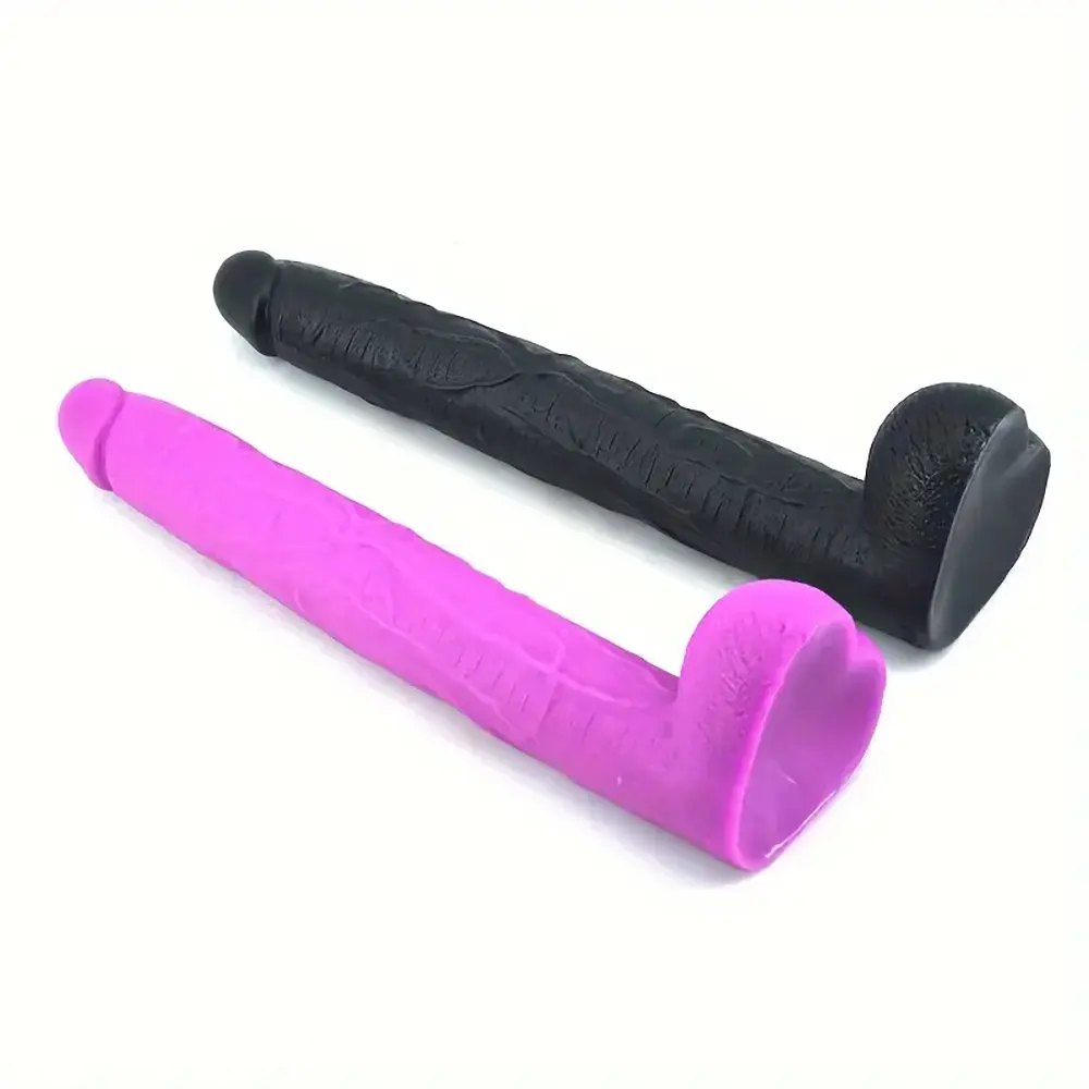 Curved Veiny Realistic Dildo 15.5in - Suction Cup Base Dildo