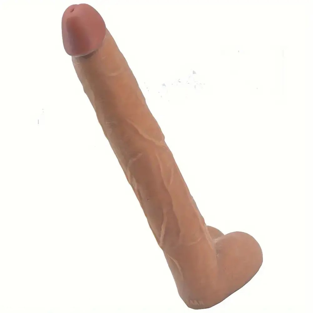 Curved Veiny Realistic Dildo 15.5in - Suction Cup Base Dildo