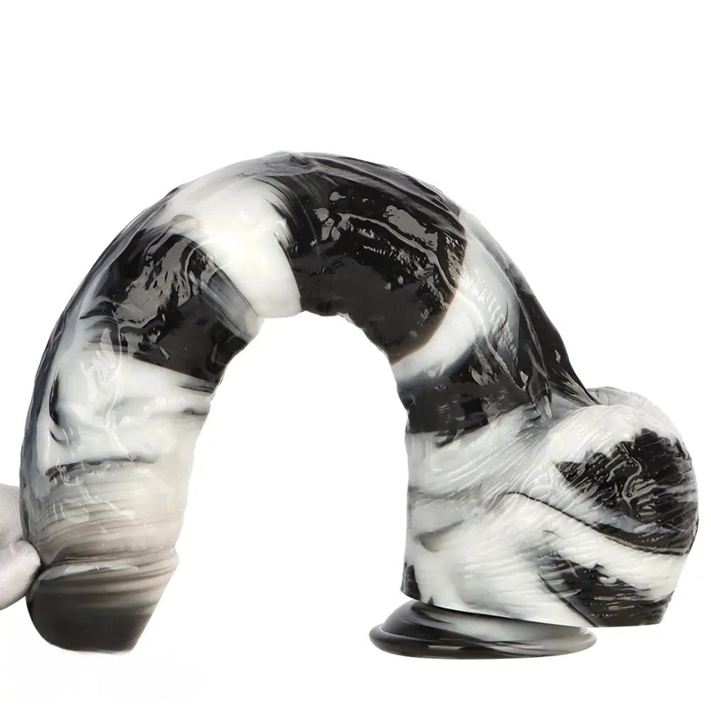 Marbled Suction Base Dildo - Realistic Suction Cup Dildo