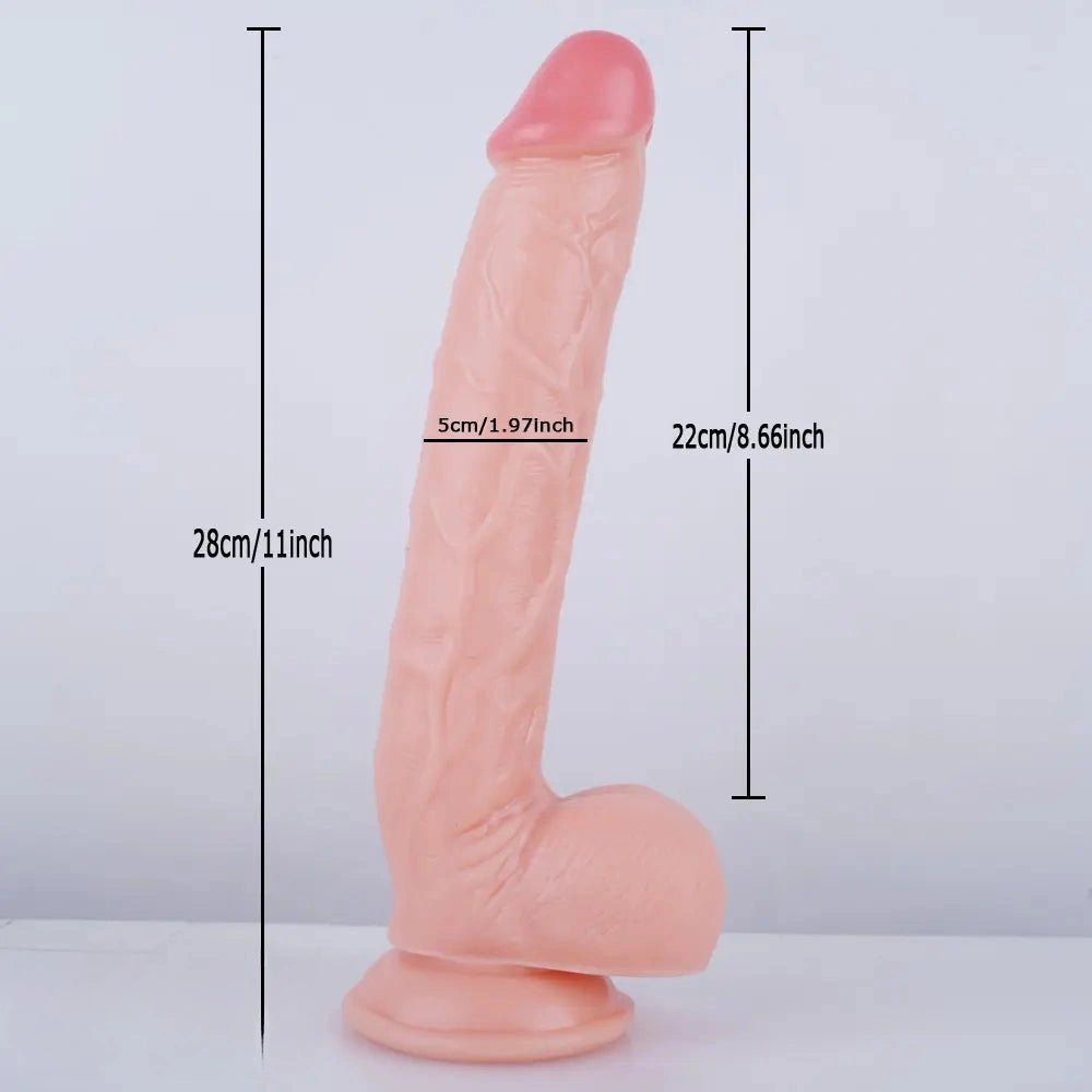 PVC Realistic Big Dildo 11 In - Realistic Dildo