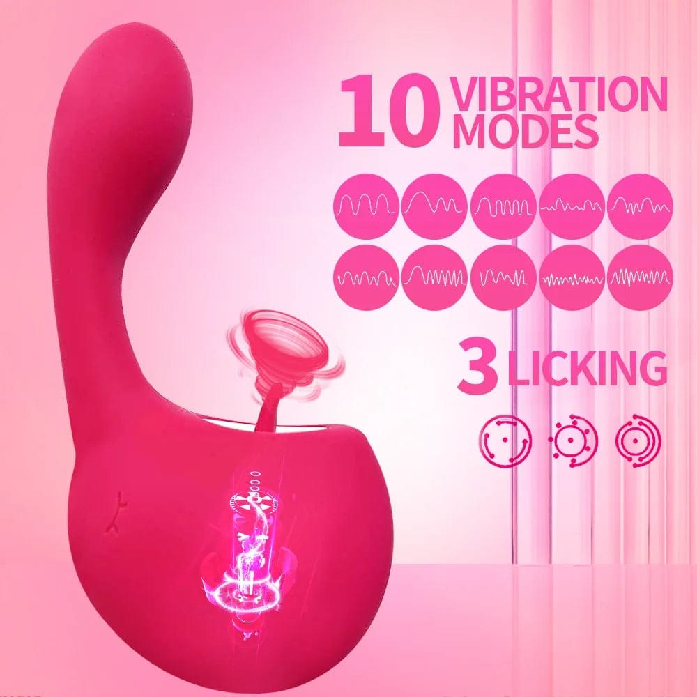 Quick-Charge Tongue Licking Vibrator - Clit Stimulator Toy