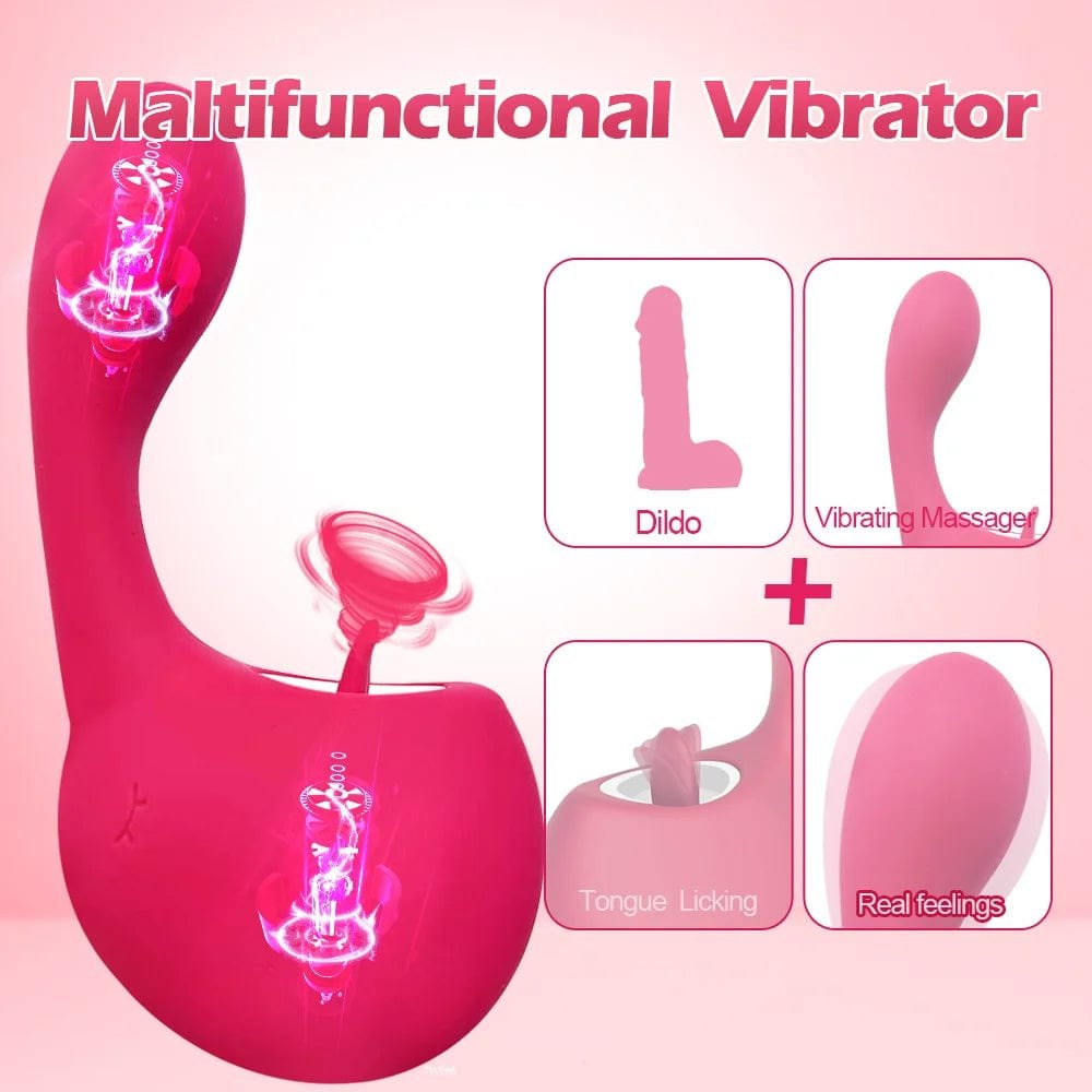 Quick-Charge Tongue Licking Vibrator - Clit Stimulator Toy