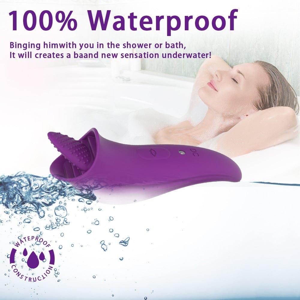 Quiet Tongue Licking Vibrator - 8-Mode Waterproof Toy