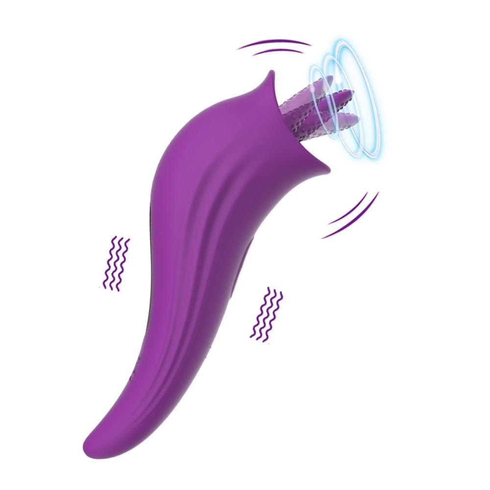 Quiet Tongue Licking Vibrator - 8-Mode Waterproof Toy
