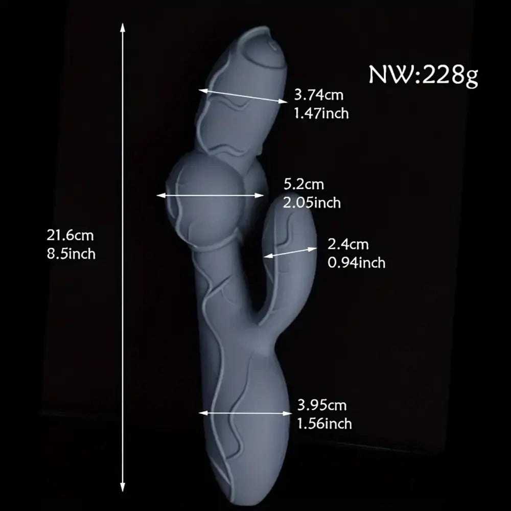 Rabbit Arm G-Spot Dildo 8.5in - Curved Silicone G-Spot Toy