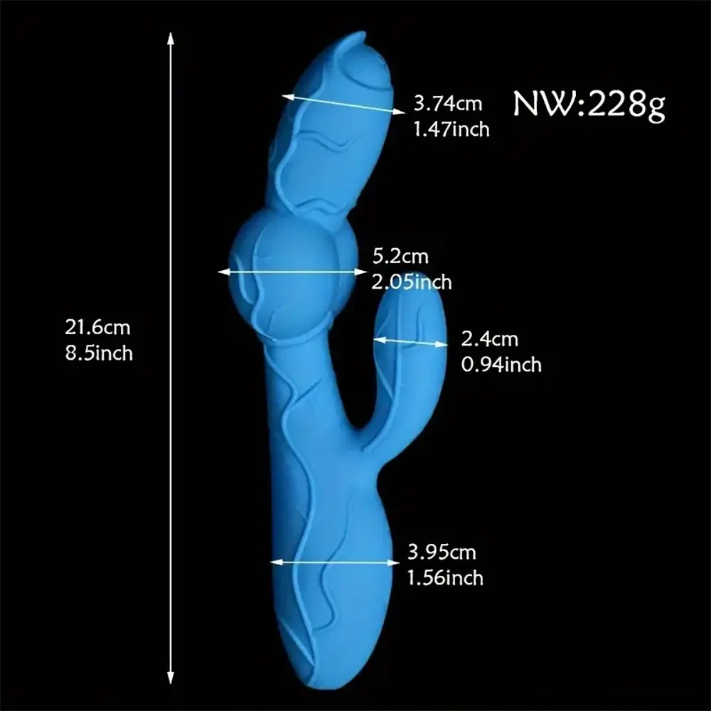Rabbit Arm G-Spot Dildo 8.5in - Curved Silicone G-Spot Toy