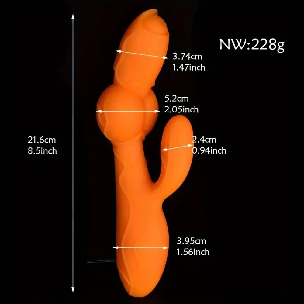 Rabbit Arm G-Spot Dildo 8.5in - Curved Silicone G-Spot Toy