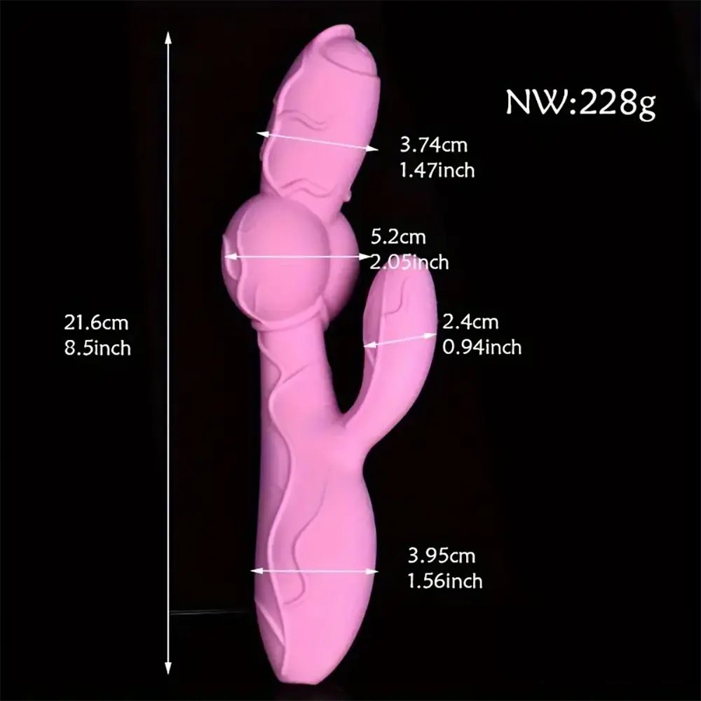 Rabbit Arm G-Spot Dildo 8.5in - Curved Silicone G-Spot Toy